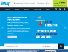 Tablet Screenshot of knauf.fr
